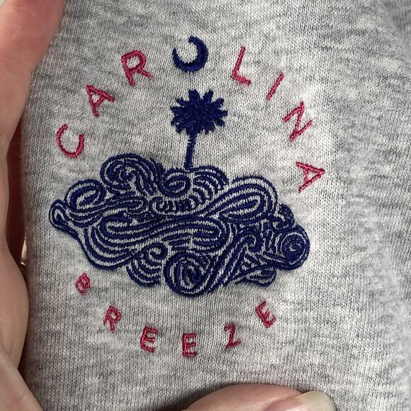 Athleta Wrap Open Cardigan Size M Light Grey Embroidered Carolina Breeze - Picture 3 of 6